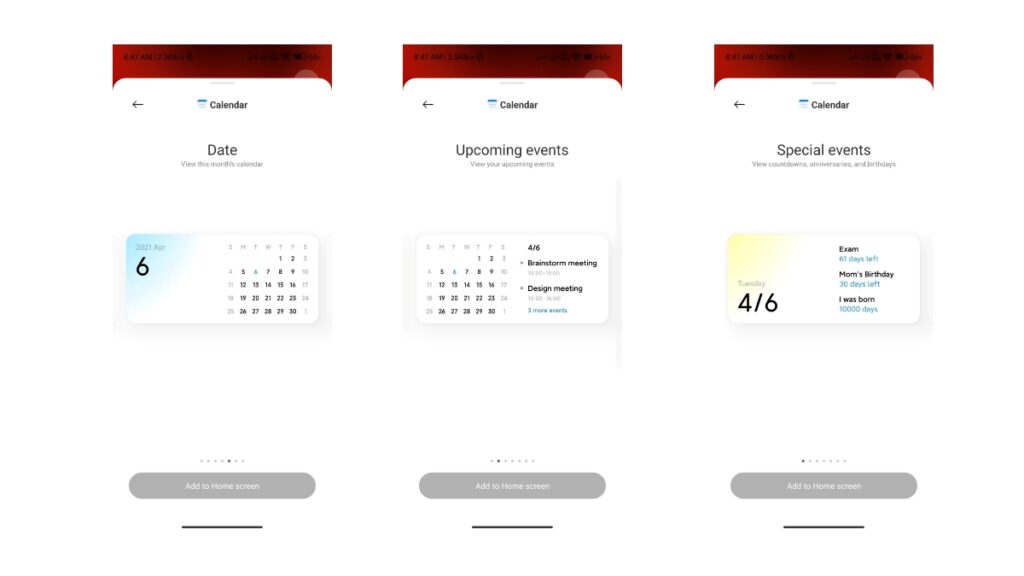 Mi Calendar App gets V13.13.3.1 update brings new Widgets [Download Now